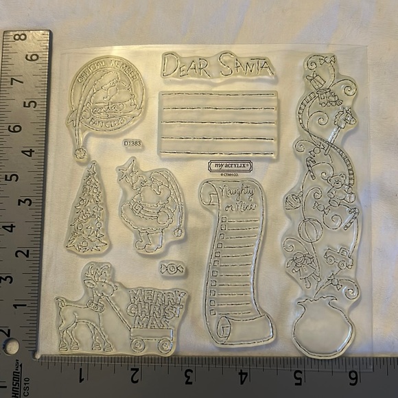 Santa’s List D1383 stamp set - Picture 1 of 10